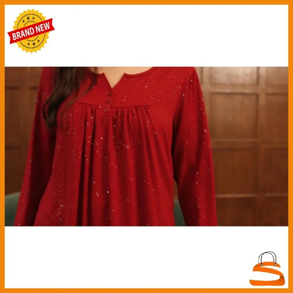 Plus Size Long Sleeve Tunic Top XL-5XL Flowy Polyester Spandex - Picture 8 of 8